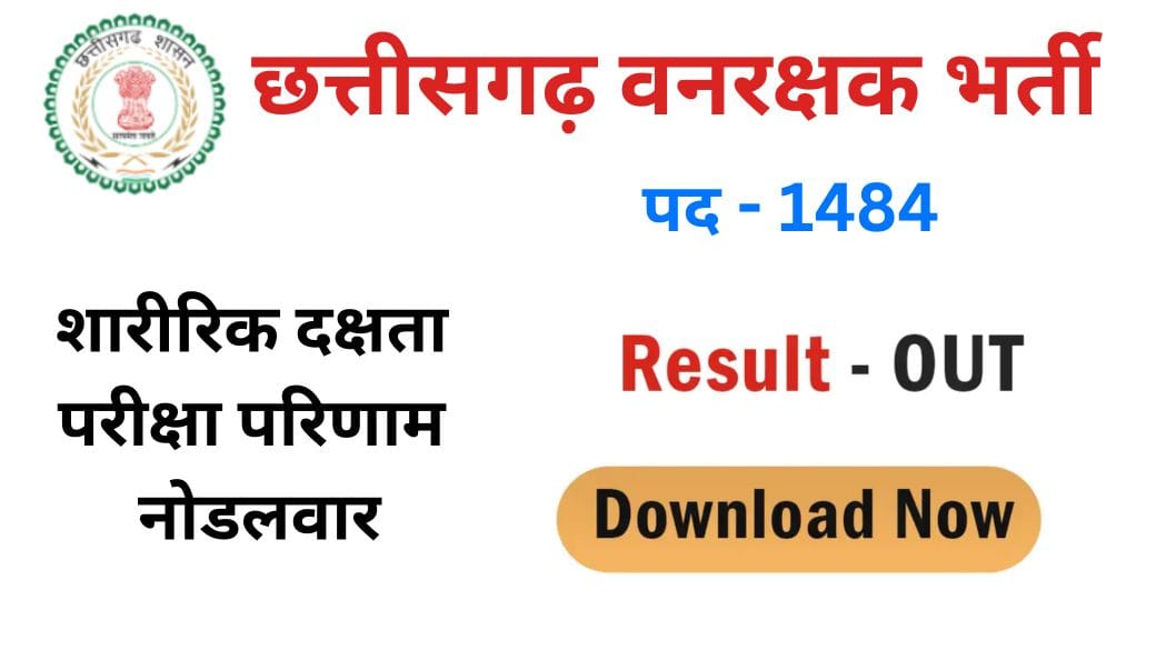 CG Vanrakshak Physical Result 2024